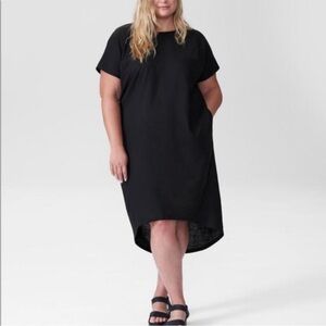 Universal Standard Sarah Linen Shift Dress Shirt Dress Minimalist Lagenlook Work